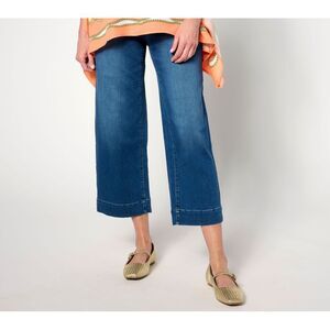 Gloria Vanderbilt Women's Pants Sz 6 Tall TripleLuxe Denim Wide Leg Blue A634776